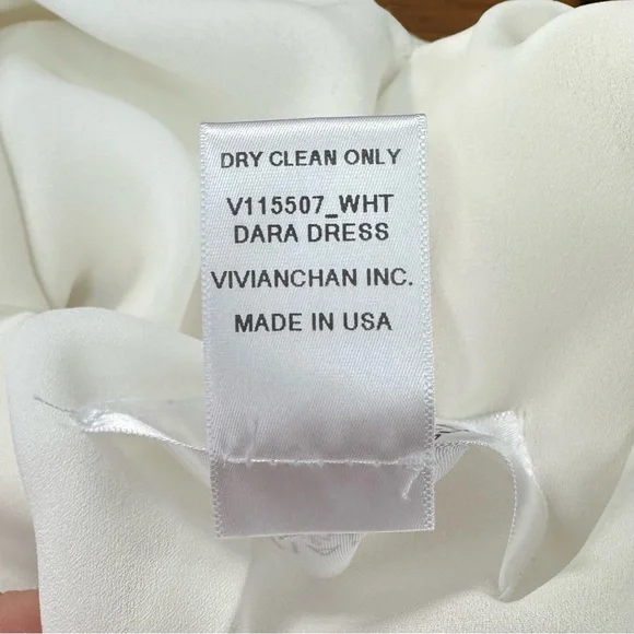 VIVIAN CHAN X REVOLVE The Dara Dress White Mini Dress with Deep V-Neck & Pockets - Picture 8 of 9